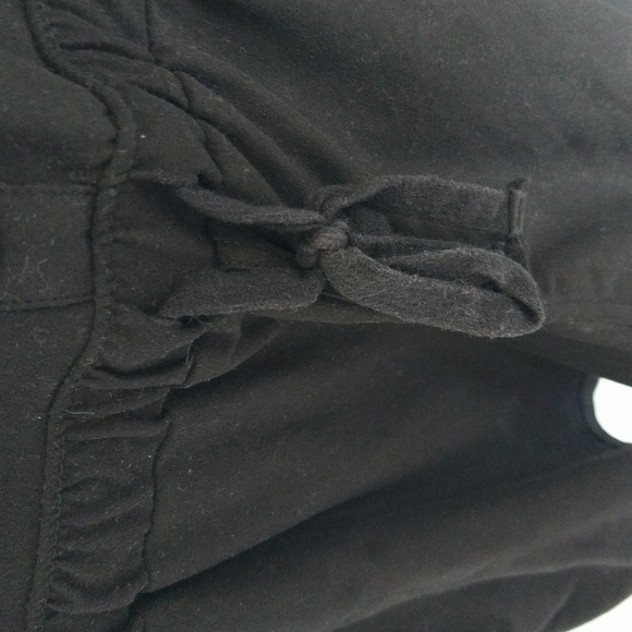 No Boundaries Shortalls In Black Soot Faux Buttons Drawstring Waist - Picture 9 of 11